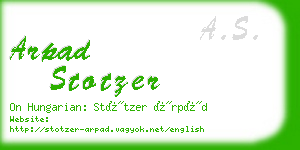 arpad stotzer business card